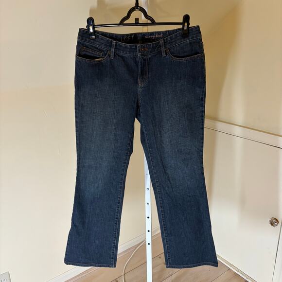 Loft EUC Women's Dark Wash Curvy Boot Cut Jeans Size 8 - Picture 2 of 7